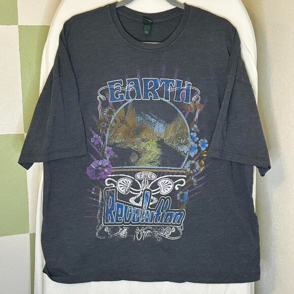 Wild Fable Earth Revolution black and purple cotton t-shirt - Picture 1 of 5